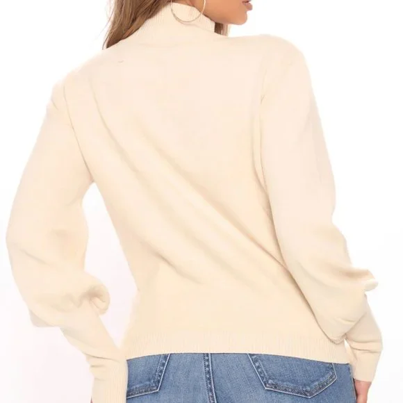 Fashion Nova Cream Sweater, Size XL - Picture 3 of 10